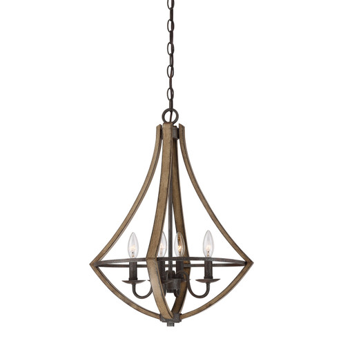 Shire Four Light Pendant in Rustic Black (10|SHR2818RK)