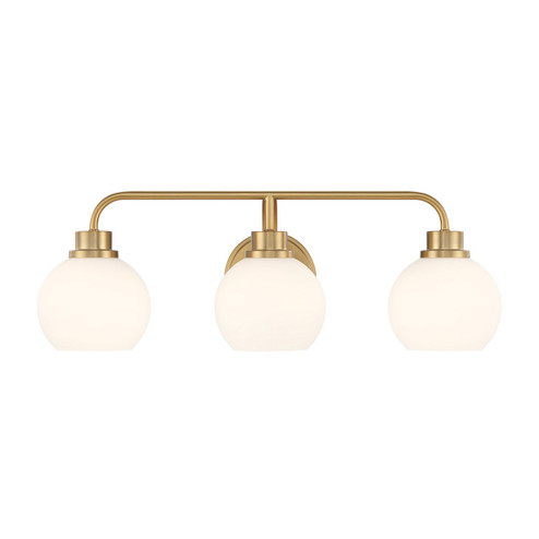 Three Light Bathroom Vanity in Natural Brass (446|M80081NB)