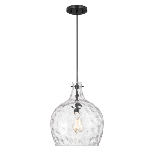 One Light Pendant in Matte Black (446|M7053MBK)