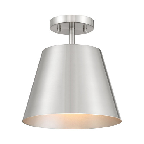One Light Semi-Flush Mount in Brushed Nickel (446|M60076BN)