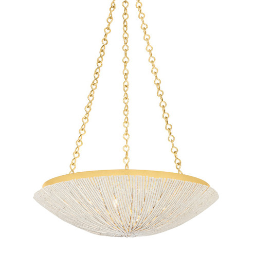 Summerside Four Light Pendant in Vintage Gold Leaf (70|1704-VGL)