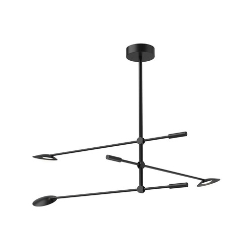 Rotaire LED Chandelier in Black (347|CH90132-BK-UNV)
