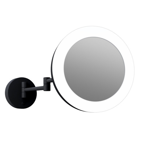 Glamour LED Makeup Mirror in Matte Black (540|MM-GLA-WM-BK05)