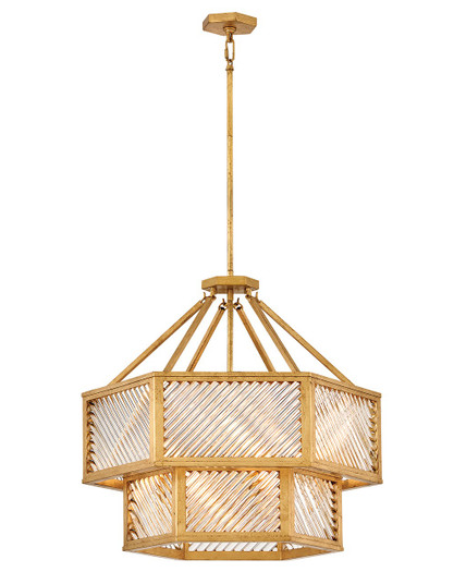 Sura LED Chandelier in Distressed Brass (13|47464DA)