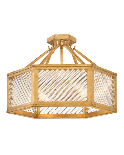 Sura LED Semi-Flush Mount in Distressed Brass (13|47461DA)