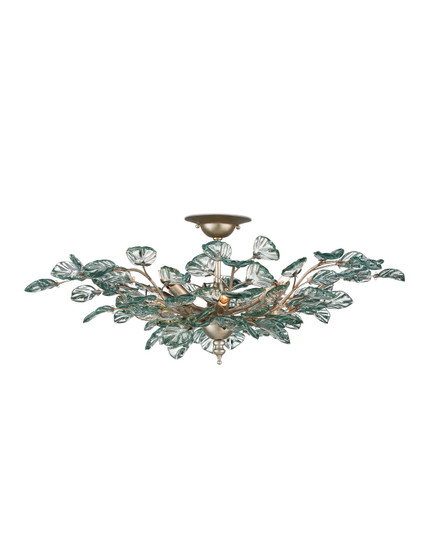 Baobab Eight Light Semi-Flush Mount in Clear/Contemporary Silver Leaf/Contemporary Silver (142|9000-1260)