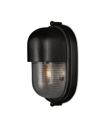 Maritime One Light Outdoor Wall Sconce in Matte Black/Clear (142|5500-0050)