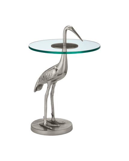 Crane Accent Table in Nickel/Clear (142|4000-0195)