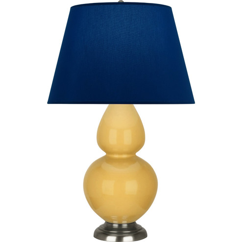 Double Gourd One Light Table Lamp in Sunset Yellow Glazed Ceramic w/Antique Silver (165|SU22N)