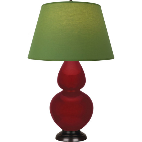 Double Gourd One Light Table Lamp in Sangria Glazed Ceramic w/Deep Patina Bronze (165|SA21G)