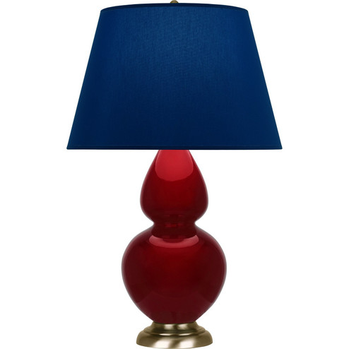 Double Gourd One Light Table Lamp in Sangria Glazed Ceramic w/Antique Natural Brass (165|SA20N)