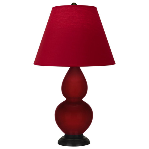 Small Double Gourd One Light Accent Lamp in Sangria Glazed Ceramic w/Deep Patina Bronze (165|SA11R)