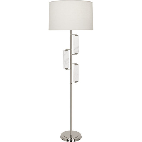 Alston One Light Floor Lamp in Polished Nickel w/ Marble (165|S456)