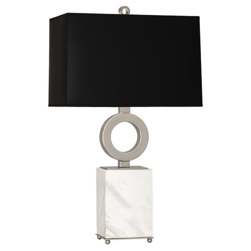 Oculus One Light Table Lamp in Antique Silver w/ White Marble (165|S405B)