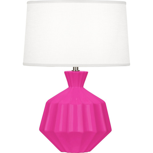 Small Orion One Light Accent Lamp in Razzle Rose Glazed Ceramic (165|RZ989)