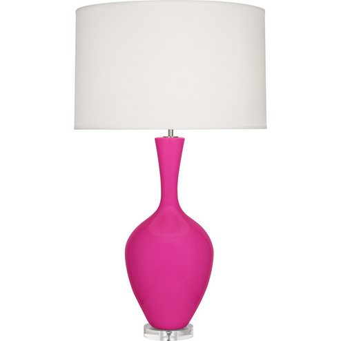 Audrey One Light Table Lamp in Razzle Rose Glazed Ceramic (165|RZ980)
