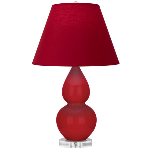 Small Double Gourd One Light Accent Lamp in Ruby Red Glazed Ceramic w/Lucite (165|RR13R)