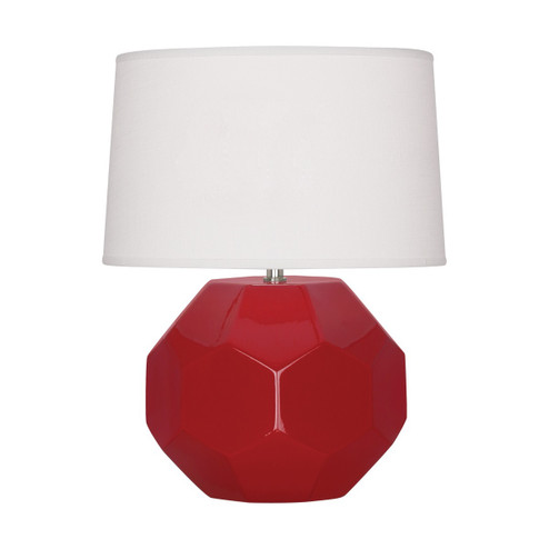 Small Franklin One Light Accent Lamp in Ruby Red Glazed Ceramic (165|RR02)