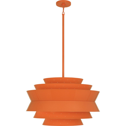 Pierce Three Light Pendant in Pumpkin Gloss Powder Coat (165|PM983)