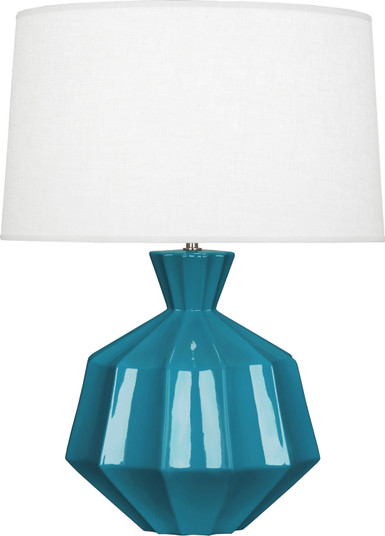 Orion One Light Table Lamp in Peacock Glazed Ceramic (165|PC999)