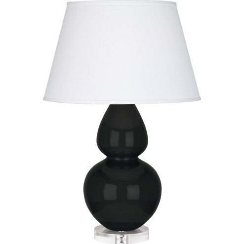 Double Gourd One Light Table Lamp in Obsidian Glazed Ceramic w/Lucite (165|OS23X)