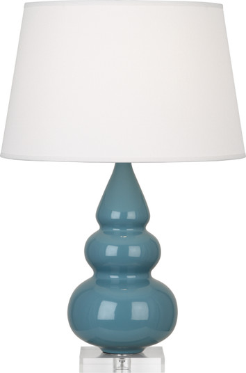 Small Triple Gourd One Light Accent Lamp in Steel Blue Glazed Ceramic w/Lucite (165|OB33X)