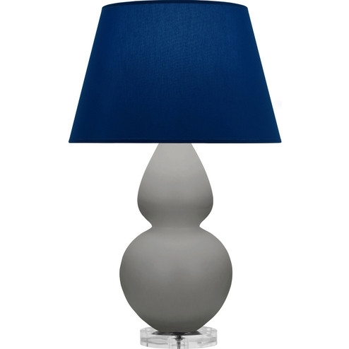 Double Gourd One Light Table Lamp in Matte Smokey Taupe Glazed Ceramic w/Lucite (165|MST62N)