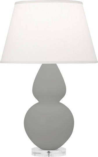 Double Gourd One Light Table Lamp in Matte Smokey Taupe Glazed Ceramic w/Lucite (165|MST62)