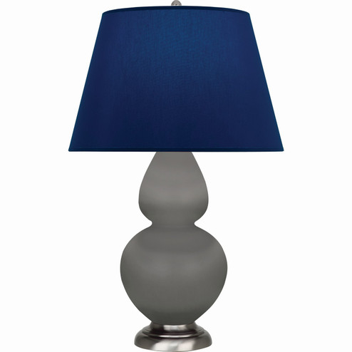 Double Gourd One Light Table Lamp in Matte Smokey Taupe Glazed Ceramic w/Antique Silver (165|MST59N)