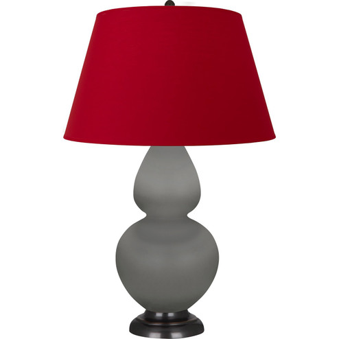Double Gourd One Light Table Lamp in Matte Smokey Taupe Glazed Ceramic w/Deep Patina Bronze (165|MST57R)