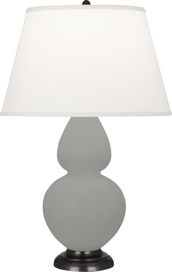 Double Gourd One Light Table Lamp in Matte Smokey Taupe Glazed Ceramic w/Deep Patina Bronze (165|MST57)