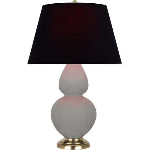 Double Gourd One Light Table Lamp in Matte Smokey Taupe Glazed Ceramic w/Antique Natural Brass (165|MST55K)