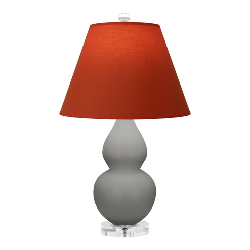 Small Double Gourd One Light Accent Lamp in Matte Smokey Taupe Glazed Ceramic w/Lucite (165|MST53T)