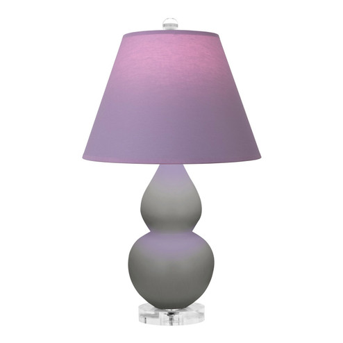 Small Double Gourd One Light Accent Lamp in Matte Smokey Taupe Glazed Ceramic w/Lucite (165|MST53L)