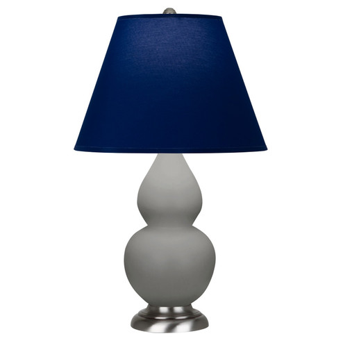 Small Double Gourd One Light Accent Lamp in Matte Smokey Taupe Glazed Ceramic w/Antique Silver (165|MST52N)