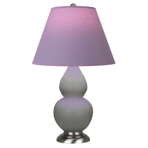 Small Double Gourd One Light Accent Lamp in Matte Smokey Taupe Glazed Ceramic w/Antique Silver (165|MST52L)