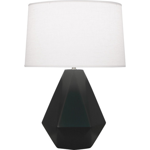 Delta One Light Table Lamp in Matte Obsidian Glazed Ceramic w/Polished Nickel (165|MOS97)