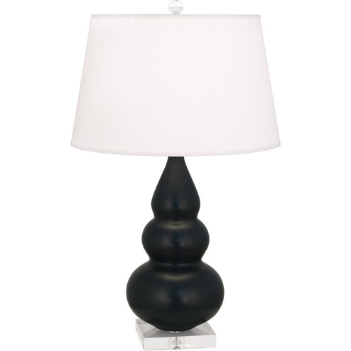 Small Triple Gourd One Light Accent Lamp in Matte Obsidian Glazed Ceramic w/Lucite (165|MOS33)