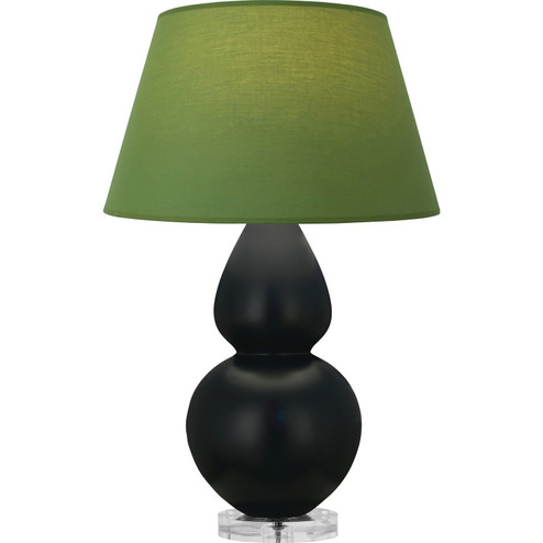 Double Gourd One Light Table Lamp in Matte Obsidian Glazed Ceramic w/Lucite (165|MOS23G)