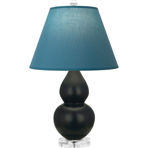 Small Double Gourd One Light Accent Lamp in Matte Obsidian Glazed Ceramic w/Lucite (165|MOS13B)