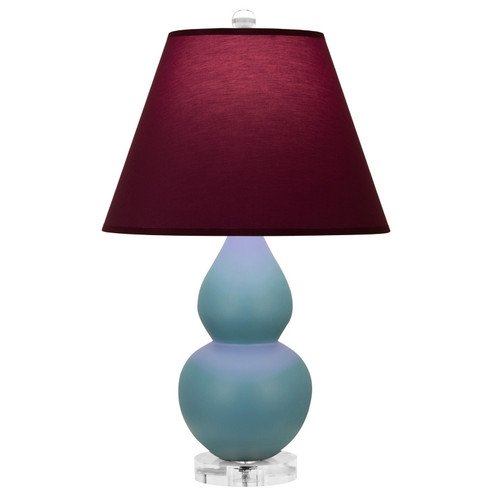 Small Double Gourd One Light Accent Lamp in Matte Steel Blue Glazed Ceramic w/Lucite (165|MOB53P)