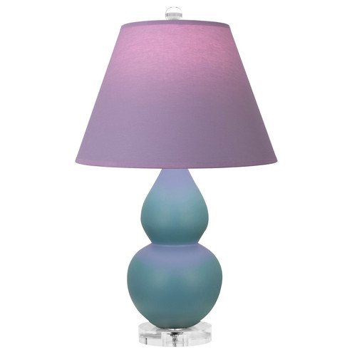 Small Double Gourd One Light Accent Lamp in Matte Steel Blue Glazed Ceramic w/Lucite (165|MOB53L)