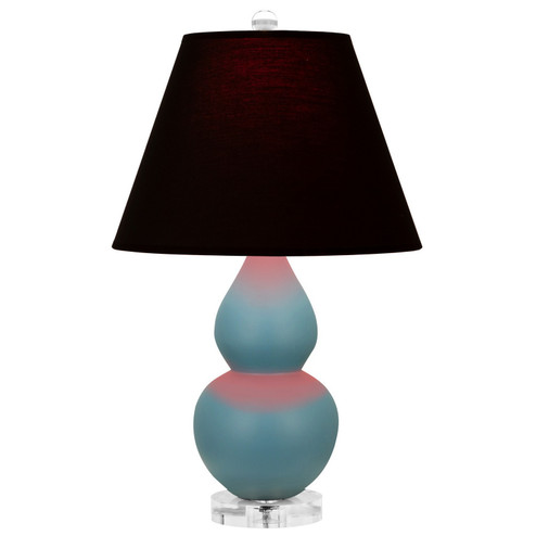 Small Double Gourd One Light Accent Lamp in Matte Steel Blue Glazed Ceramic w/Lucite (165|MOB53K)