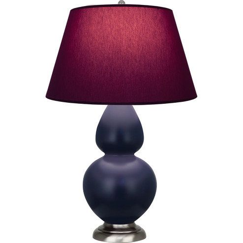 Double Gourd One Light Table Lamp in Matte Midnight Blue Glazed Ceramic w/Antique Silver (165|MMB59P)