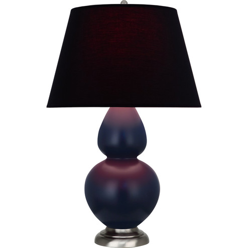 Double Gourd One Light Table Lamp in Matte Midnight Blue Glazed Ceramic w/Antique Silvered (165|MMB59K)