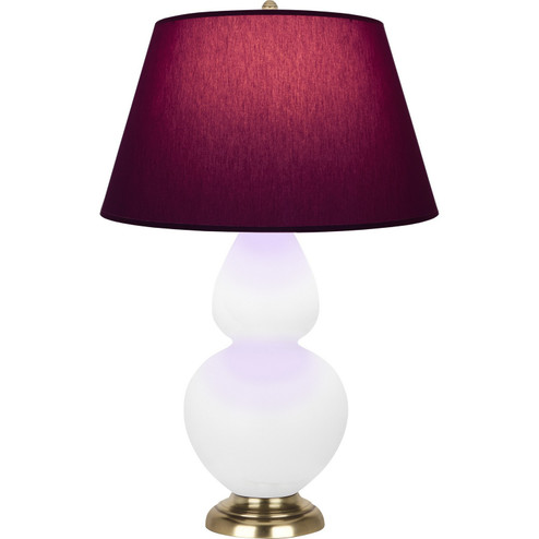 Double Gourd One Light Table Lamp in Matte Lily Glazed Ceramic w/Antique Natural Brass (165|MLY55P)