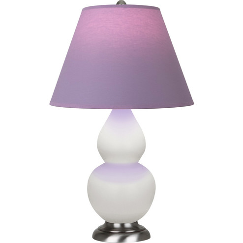 Small Double Gourd One Light Accent Lamp in Matte Lily Glazed Ceramic w/Antique Silver (165|MLY52L)