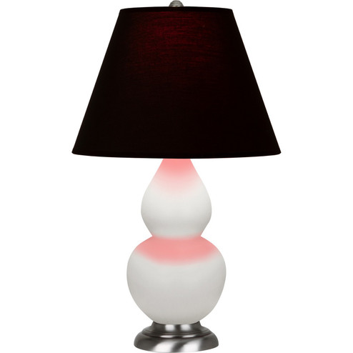 Small Double Gourd One Light Accent Lamp in Matte Lily Glazed Ceramic w/Antique Silver (165|MLY52K)
