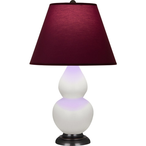 Small Double Gourd One Light Accent Lamp in Matte Lily Glazed Ceramic w/Deep Patina Bronze (165|MLY51P)