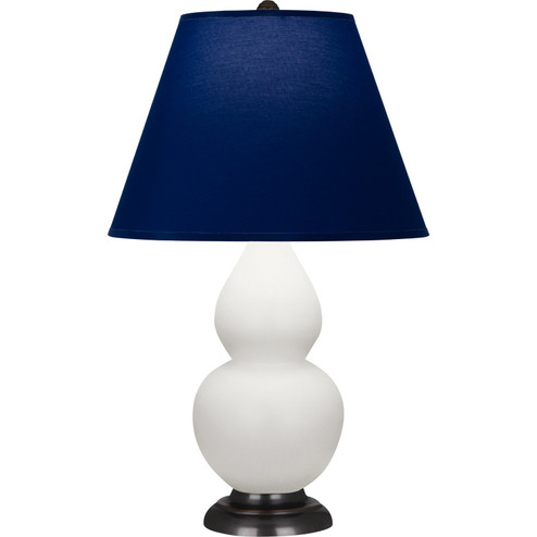 Small Double Gourd One Light Accent Lamp in Matte Lily Glazed Ceramic w/Deep Patina Bronze (165|MLY51N)